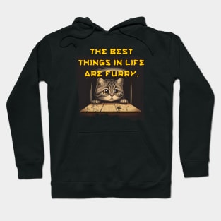 The best things in life are furry. Hoodie